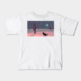 Pink Desert Fox Kids T-Shirt